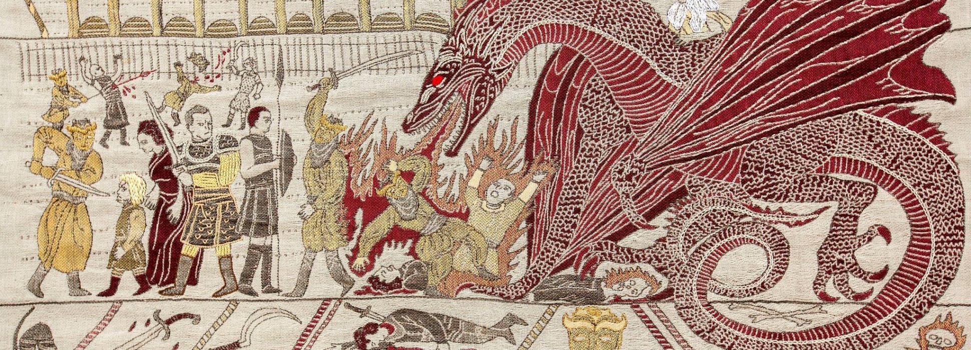 In Bayeux, the Hotel du Doyen exhibits a tapestry on the theme of Game of Thrones until December 31st 2019