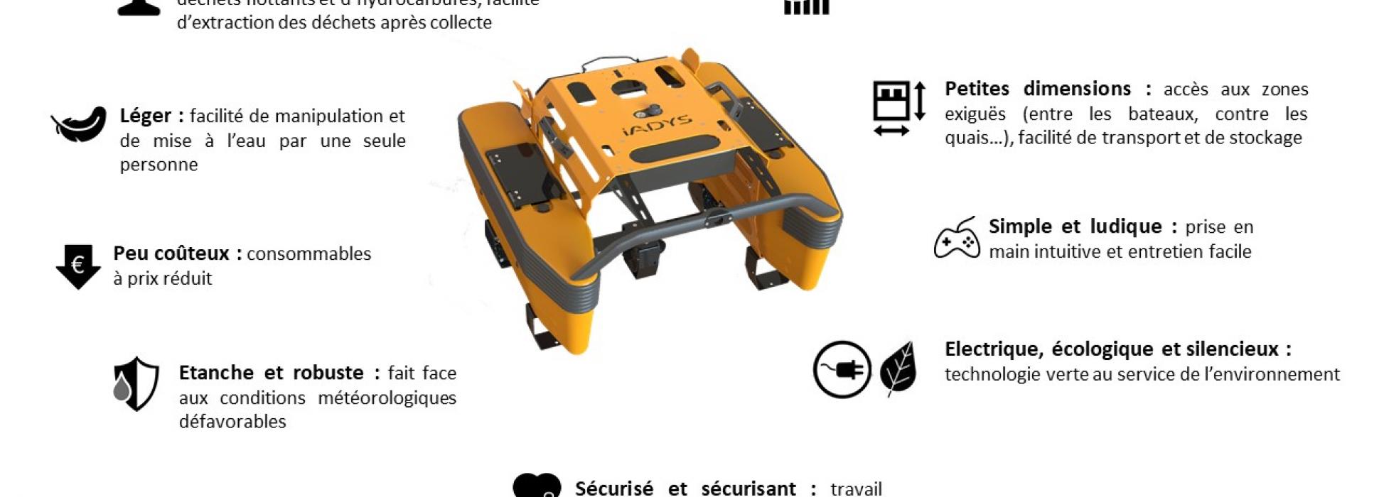El robot acuático Jellyfishbot pronto podría limpiar las aguas del puerto de Cherbourg
