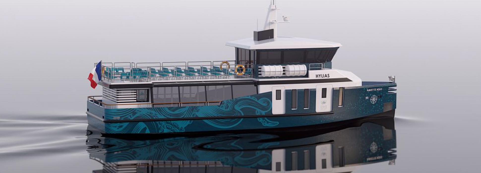 Dans le Morbihan, le bateau à propulsion hydrogène électrique Hylias pourrait être mis à l’eau en 2024