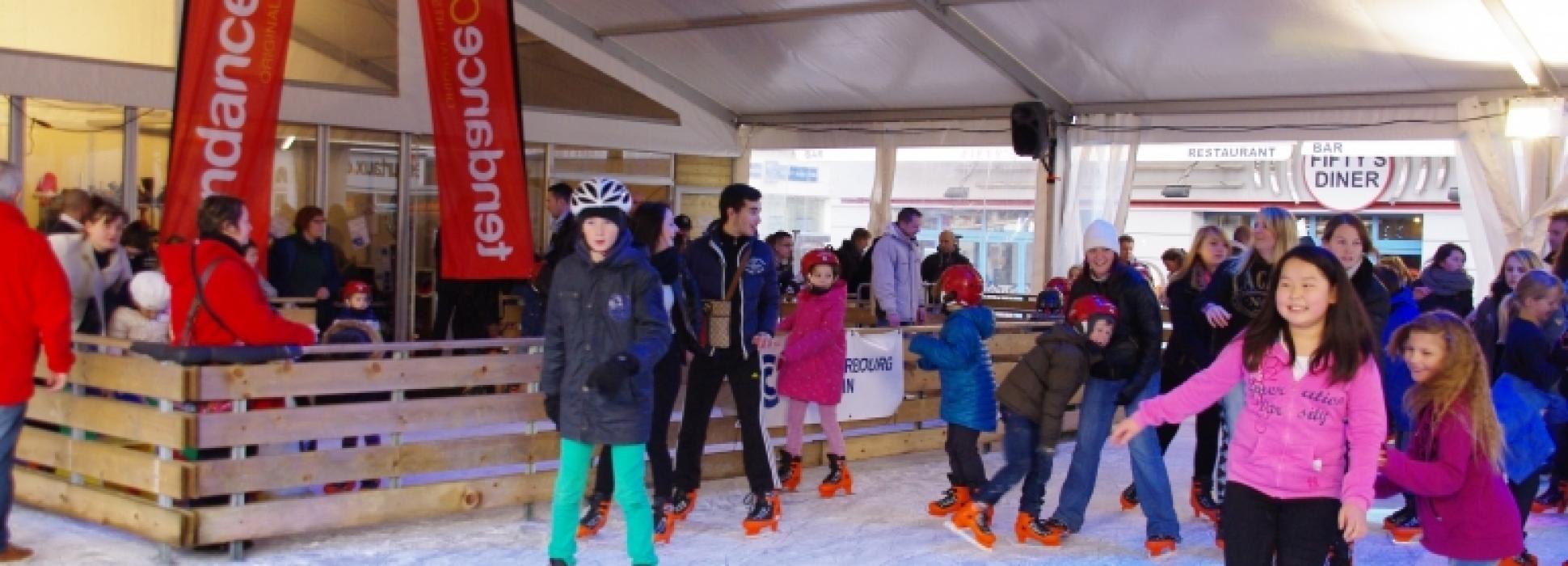 The skating rink and sledge slope are again in the city center of Cherbourg for Christmas