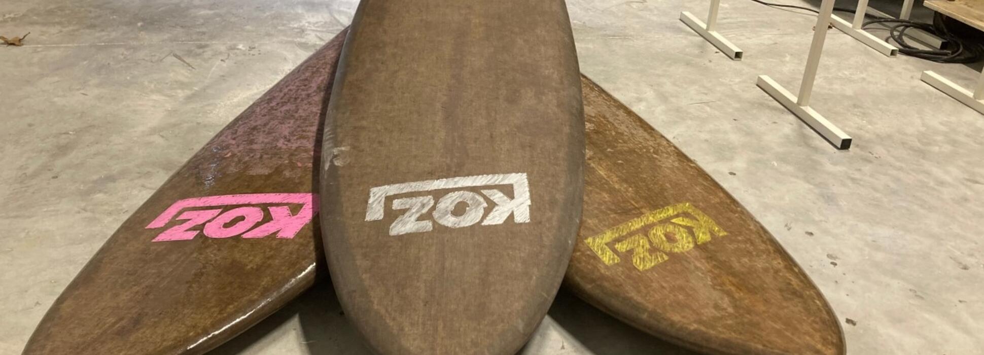Koz Surfboards mise sur le mycélium pour réinventer la planche de surf
